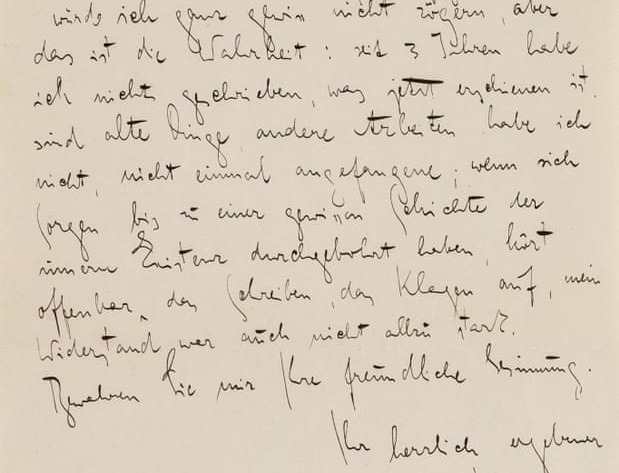 Bức thư tay thể hiện nỗi bế tắc của Franz Kafka